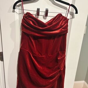 NWT Strapless Bardot Corset Cocktail Dress